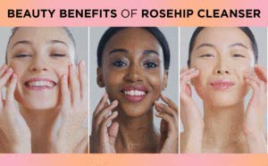 Miniatura 6 de Radha Beauty Kit completo de cuidado facial de Rosehip  Set antienvejecimiento 3 en 1 con limpiador, suero e hidratante para arrugas y manchas