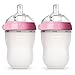 Comotomo Baby Bottle, Pink, 8 Ounce (2 Count)