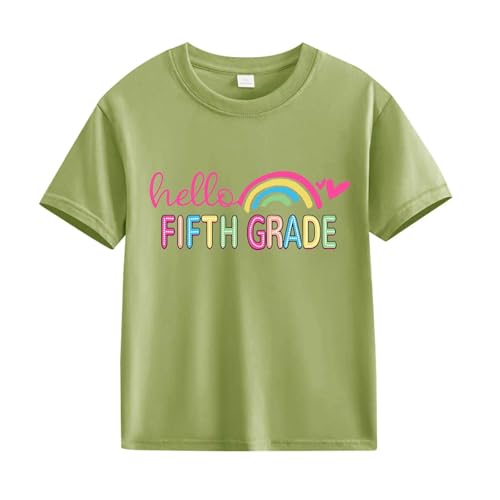 Back to School Outfits for Girls First Day of School Shirts Kids Fifth Grade Short Sleeve Tops Casual Cute Preppy Blouse2