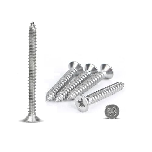 Vis cruciformes autotaraudeuses rapides en inox 304 pour fixation bois sans rouille