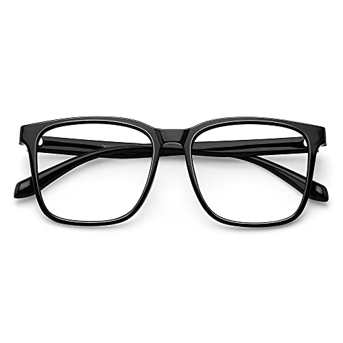 TEAPLMTT Blue Light Blocking Glasses Oversized Square Computer Glasses Anti Blue Light for Women Men