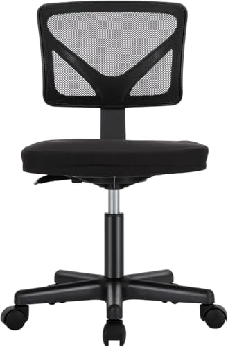 Sweetcrispy Small Office Desk Chair, Ergonomic Low-Back Mesh Rolling Work Swivel Chairs with Wheels,...