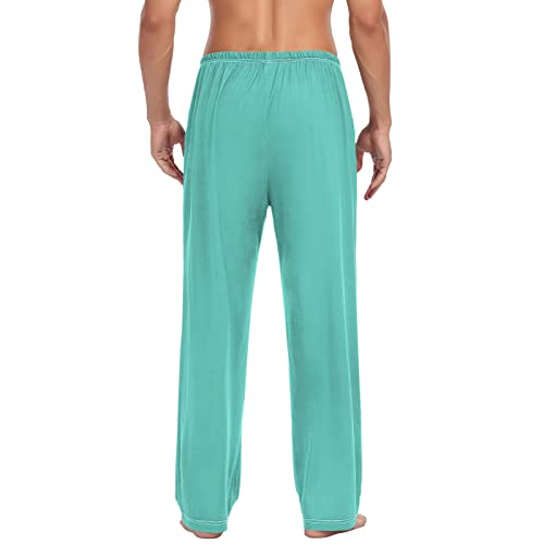 Turquiose Teal Mens Pajama Pants Lounge Bottoms Soft Sleep Pants XL4
