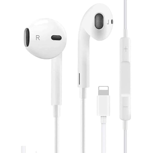 Image of [Orginal] Earphones for Apple Earbuds, iPhone Wired with USB-C [Apple MFi Certified] Wired Earphones with Microphone and Calling Headphones for iPhone 14 /16 /17 (Lightning Connector)