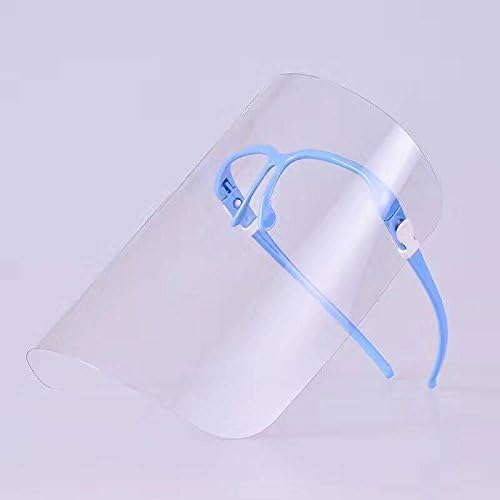 Yuseb Novelty Kitchen Cooking Double-Sided Anti-Fog Anti-Oil Splash Clear Face Mask Face Shield Protector Blue