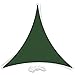 LIAOYI Voile d'ombrage Triangulaire Polyester Toile d'ombrage Imperméable Anti UV pour Terrasse Camping Extérieur Jardin (3x3x3 m Vert foncé)