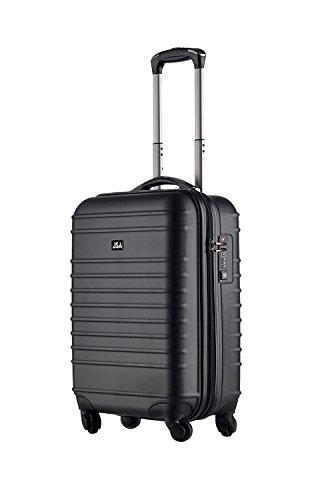 Valise Trolley ABS Lightpak 949762 Noire à 4 Roues pour un Voyage Confortable