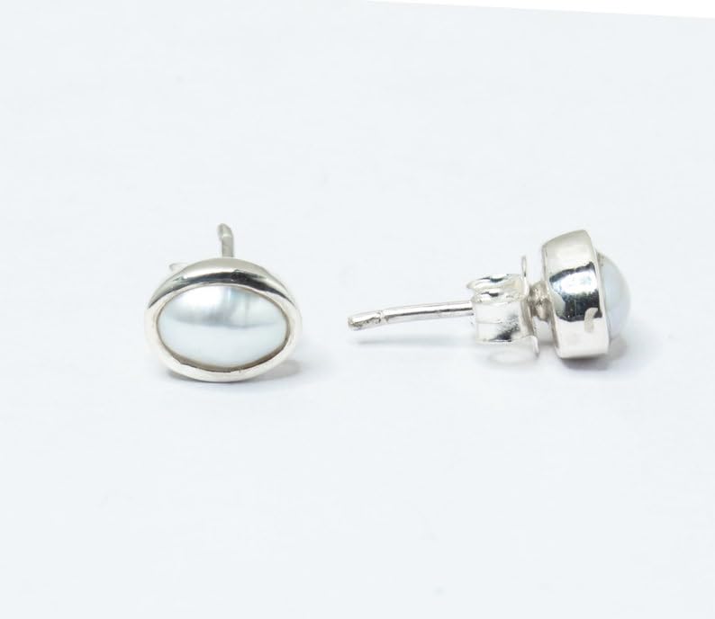 Boucle d'oreille perle d'eau douce rare de 9mm et argent 925 d'exception - 3