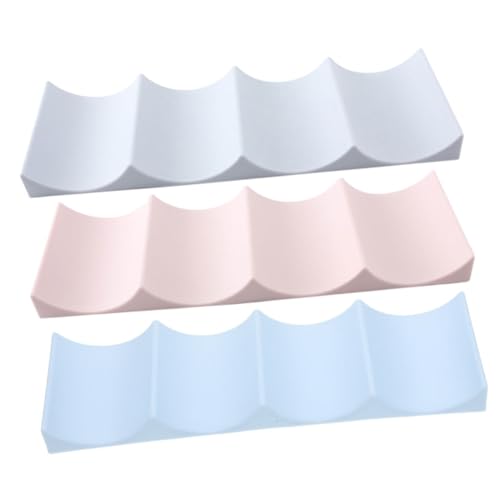 UKCOCO 3 piezas Soportes para Botellas de Vino de Europeo Organizador de Vino de PP Resistente para Frigorífico y Almacenamiento Versátil Hogar Bar y Restaurante Colores Blanco Azul y
