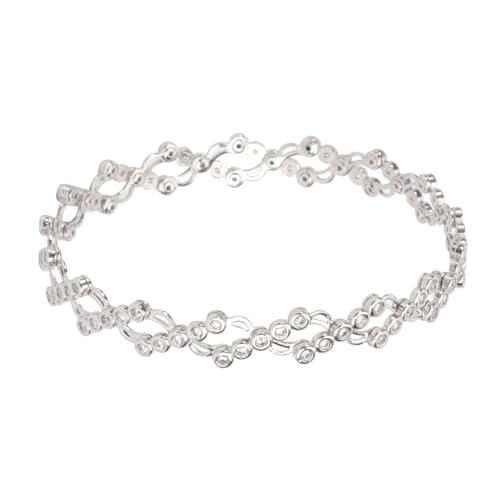 Bijou polyvalent en cuivre argenté et strass de haute qualité