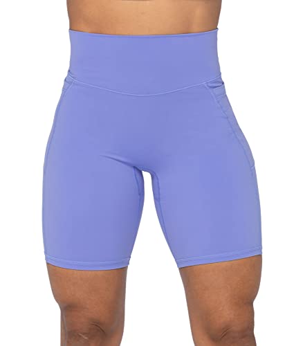Image of Sunzel No Front Seam Biker Shorts for Women with Pockets, Yoga Workout Gym Bike Shorts with Tummy Control | 3, 5 Or 8-Inch Inseam, High Waisted, No Front Seam, Side Pockets, Buttery Soft, Compression Fit, Squat Proof, Tummy Control