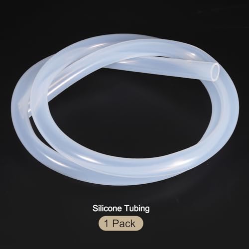 Image of 3.3ft 3 /8 inch ID x 1 /2 inch OD Silicone Tubing Clear Industrial Plastic Tubing Pure Silicone Hoses for Pump Siphoning Draining Irrigation Brewing
