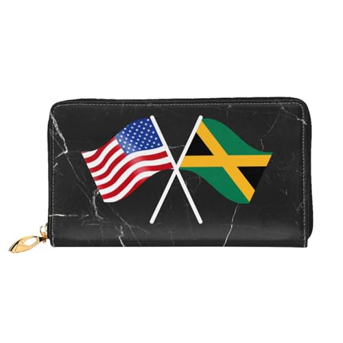 American And Jamaica Flag Wallet Card Bag2