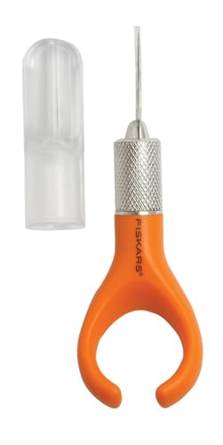 Fiskars Mini Cúter de Precisión, para diestros y zurdos, Longitud total: 17,6 cm, Acero de calidad/Plástico, Naranja, 1003738