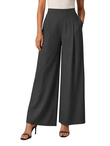 Image of GRECIILOOKS Linen Ankle Length Casual Trousers for Women | Regular Fit Linen Pants with Elastic Closure | Summer Loose Fit Daily Outfit Pants for Women