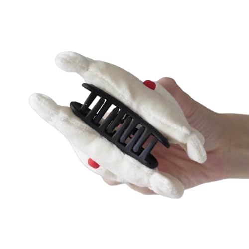 Y2k ぬいぐるみ ビッグ餃子ヘアクリップ キュート ショー 小さな顔 前髪 ヘアクリップ ヘアアクセサリー クリップ バレッタ 女の子 前髪クリップ プラッシュ ヘアピン ヘアアクセサリー