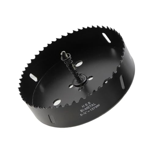 Image of Hole Saw 5-3 /8 inch /137mm Dia Hole Cutter Drill Bit | for Drilling Holes in Wood, Plastic, Thin Metal