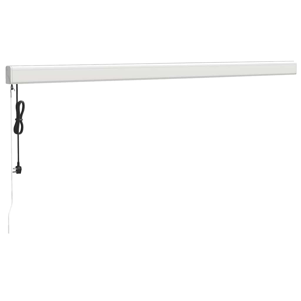 Tenda da sole retrattile con braccio articolato, colore giallo e bianco, 4 x 3 m, stabile tenda da terrazza in alluminio e tessuto di poliestere, tenda da parete per balcone, terrazza e