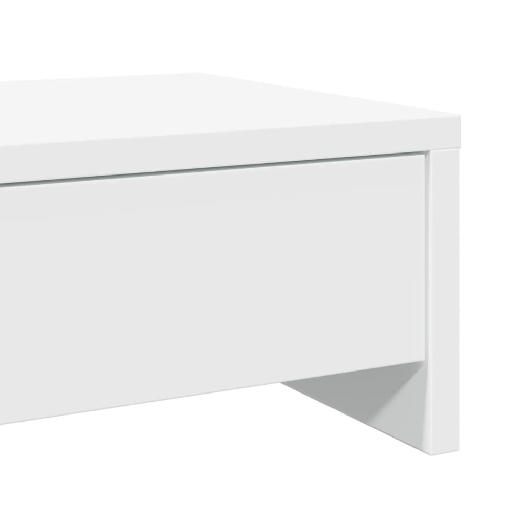 Genérico Supporto Monitor con Cassetti Bianco 50x27x15 cm in Truciolato,Bianco,6.2kg,854661