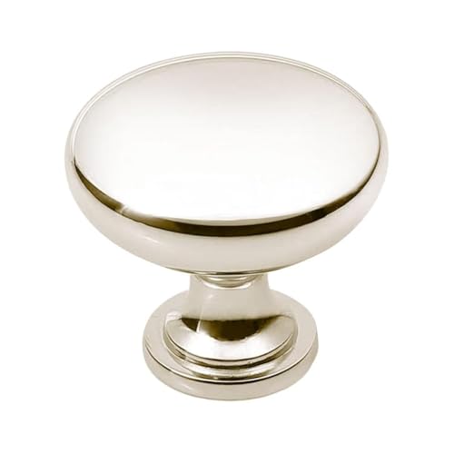 khtumeware 10 Pack 1-1/4 inch Polished Nickel Cabinet Knobs Dresser Knobs Oval Drawer Knobs Kitchen Cabinet Hardware Zinc Knobs for Dresser Drawers