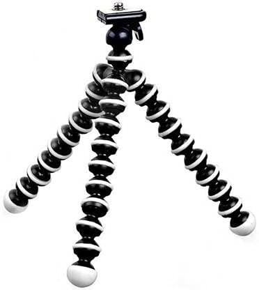Buddymate SB122 Portable & Adjustable Mini Gorilla Tripod Stand with Mobile Holder | Best Tripod Stand for Make YouTube Videos / Vlogging / Reels Etc. Compatible with All Devices (Random Colour)
