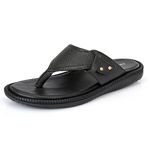 Image of Centrino Men's Flip-Flop Slippers | Luxurious Comfort for Every Step | Slip-On Ease, Solid Design| Perfect for Beach Days, Poolside Lounging, and Casual Wear (8205)