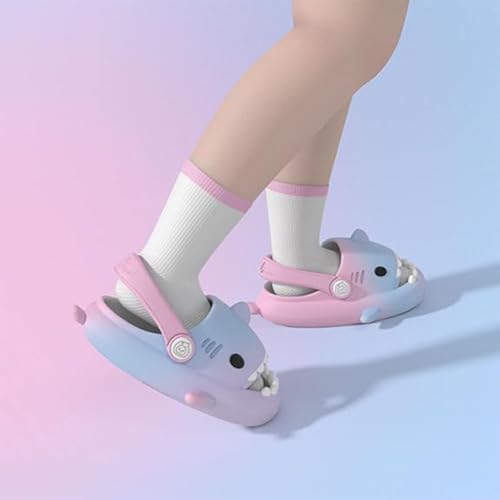 Shark Slides Kids, Boys Girls Cloud Shark Slides, Non-Slip Open Toe Thick Sole Beach Pool Shoes Shower Shoes4