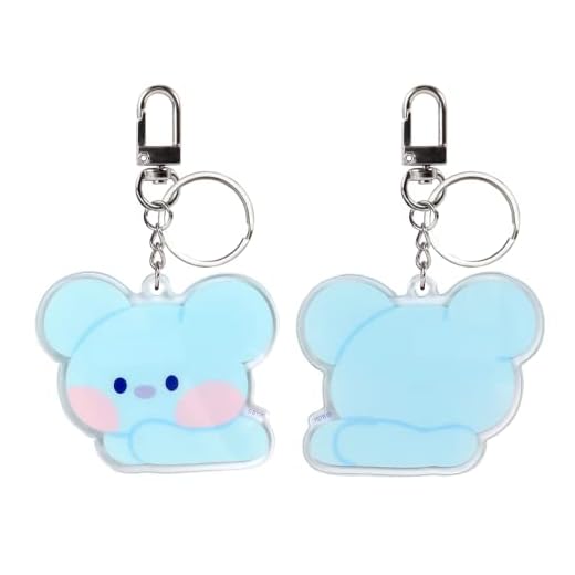 Hamee BT21 minini Big Acrylic Keychain – Character Bag Charms Keyring Key Holder for Purse, Backpack, Keys – KOYA