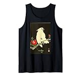 El antiguo japonés El loro blanco - Ukiyo-e obra de arte Camiseta sin Mangas