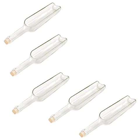 Wine Bottle Cutting pots, Succulent Planter,Flower Pot,Glass Candle Holder,Fruit Salad Tray Table Decoration Glass Art Crafts for Bar Cafe Restaurant(5PCS-Tran) Cover