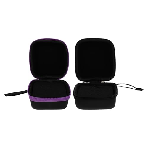 Bolsa para aceites esenciales FOYTOKI de 7 compartimentos en PU negro ideal para viajar relajada
