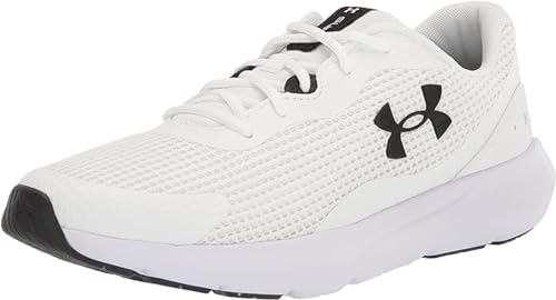 Under Armour Men's Running Shoes, White Black, 10 UK