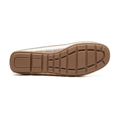 Image of Bernal Women's Non-Slip Penny Loafers - All-Day Comfort Flat Driving Shoes for Work Office & Casual Walking