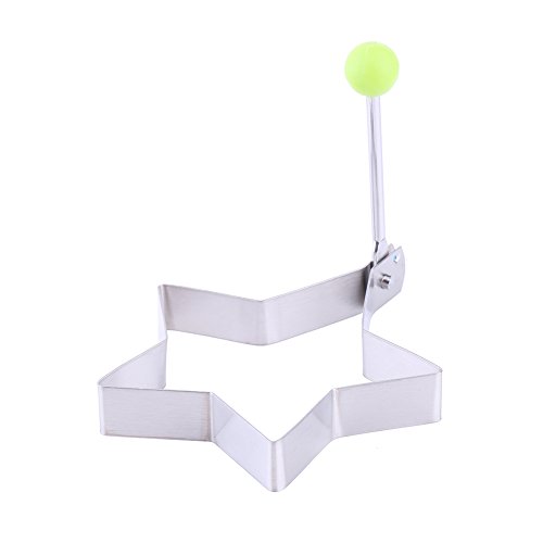 QANYEGN 1 Moule à ufs Frits En Forme D'étoile, Moule à Crêpes En Acier Inoxydable, Moule à ufs Avec Poignée idéal Pour la Maison, la Cuisine.