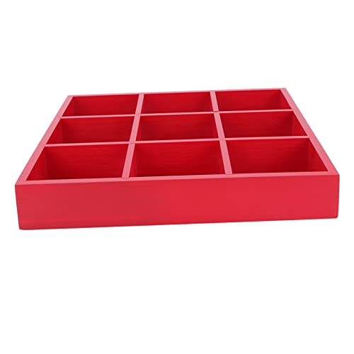 SOLUSTRE Organizer Trays Bamboo Vegetable Platter Food Service Dish Multi-Grid Compartment Plate Fine Craft