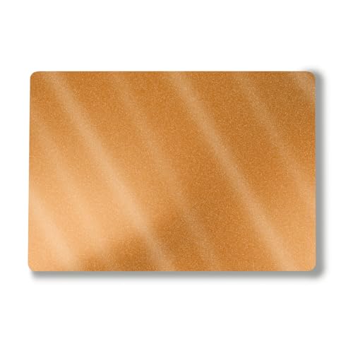 Glossy Glitter Laptop Skin Compatible with Surface Laptop 7 15" (2024) - Solid Orange - Premium 3M Vinyl Protective Wrap Decal Cover - Easy to Apply | Crafted in The USA by MightySkins