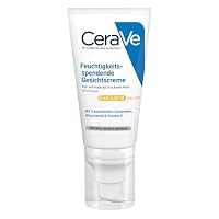 CeraVe feuchtigkeitsspendende Gesichtscreme mit LSF 30 für normale bis trockene Haut, 52 ml Creme