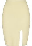 Coupe ajustée Urban Classics Femme en Maille Côtelée pour Femme Jupe, Jaune Soft., L EU