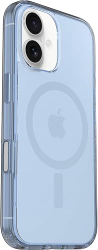 Image of OtterBox iPhone 16 (Only) - Symmetry Clear Series+ Case - Blue Bliss - Snaps to MagSafe - Ultra-Sleek - Raised Edges Protect Camera & Screen - Non-Retail Packaging