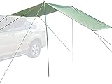 【Schnelle Installation】: Fixieren Sie einfach die Halterung, fixieren Sie ein Ende des Zeltes mit dem Dach des Autos und fixieren Sie das Seil in einer richtigen Position.