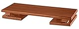 OakRidge Compact Portable Footrest, Collapsible Legs for Storage or Travel, Mahogany Wood Finish