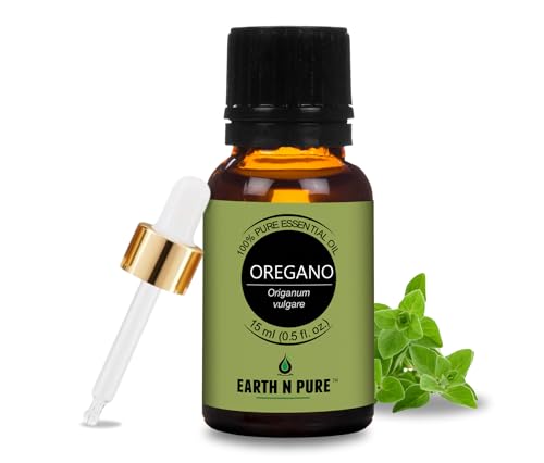 Image of Earth N Pure Oregano Essential Oil - 100% Pure & Natural, Steam Distilled - Warm Herbaceous Aroma for Diffusers, Massage Blends & DIY Care | 15ml