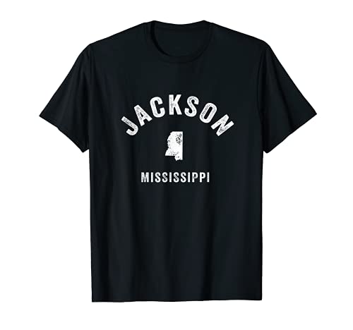 Jackson Mississippi MS Vintage 70s - Diseño deportivo deportivo Camiseta