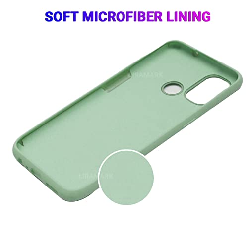 Image of LIRAMARK Liquid Silicone Soft Back Cover Case for OnePlus Nord N100 5G / 1+Nord N100 (Green)