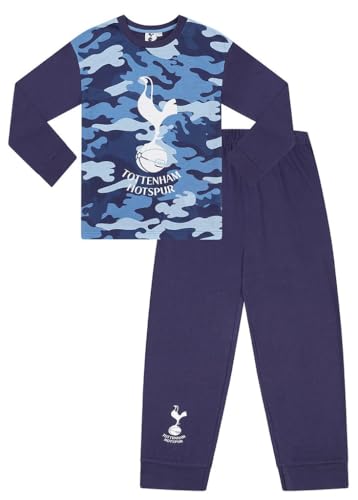 Tottenham Hotspur Conjunto de pijama largo con diseño de camuflaje para niños, azul, 6-7 años