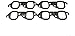 SCE Gaskets 413183 BBC LRGE SQUARE GRAPH-FORM 1/8 THK EXH GASKETS