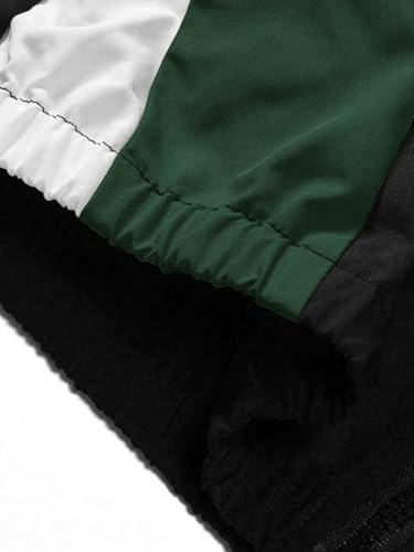 Image of SOLY HUX Men's Varsity Jacket Zipper Color Block Windbreaker Jackets Long Sleeve Coats Streetwear