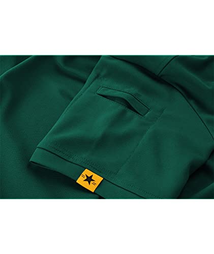 Zity Mens Polo Shirt Short Sleeve Sports Golf Tennis T-Shirt 012-Forest Green M #TOP4