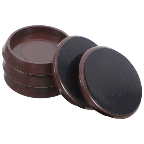 Outanaya 5 pièces Caches roulettes Plastique Rond Antidérapants Protecteurs Meubles pour Tapis et Sols Durs Tampons Chaise Silence et Protection Facile à Installer
