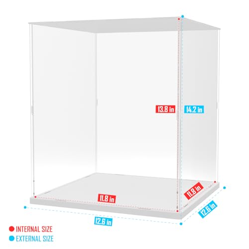 Image of Choowin Acrylic Display Case for Lego Boutique Hotel 10297 for Lego Hocus Pocus 21341 for Modular Buildings Thickened Clear Display Cases for Collectibles Assemble Dustproof Display Box(White)